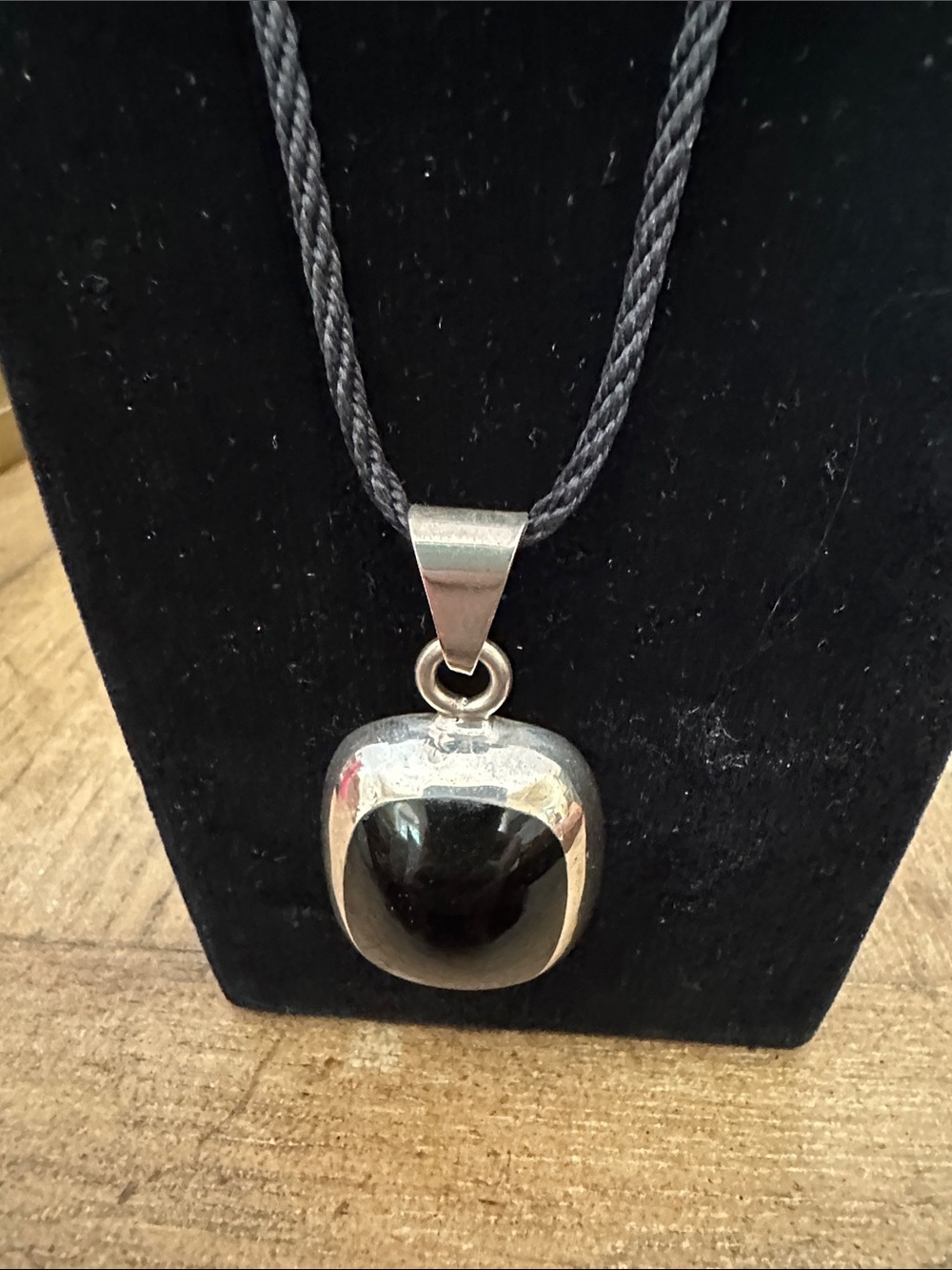 Sterling Silver Black Onyx Pendant Necklace - Elegant Womens Jewelry